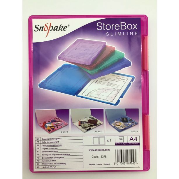 Snopake StoreBox A4 Electra Pink