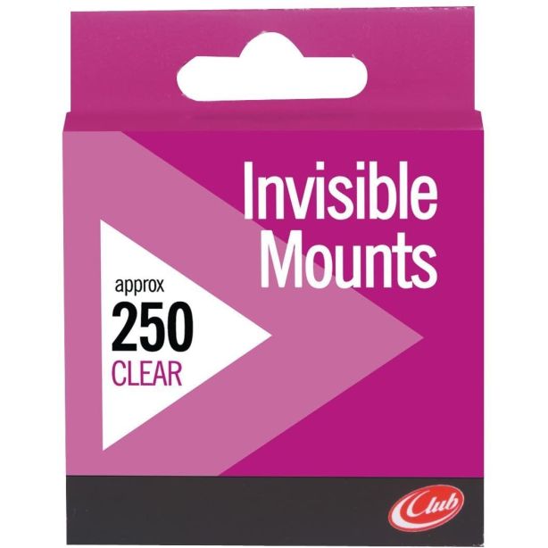 Invisible Mounts No Mess Instant Fixing Easy to Use Pack of 250