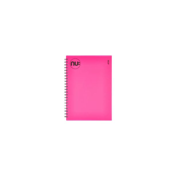 nu: Elite Spiral Bound Notebook with Polypropylene Cover, A4, Pink