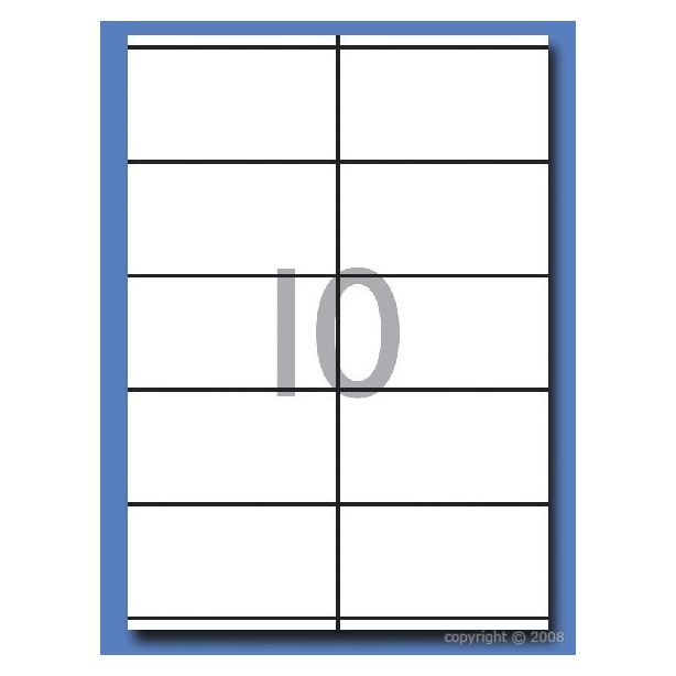 Decadry Labels, Sheet of 10 with Square Corners