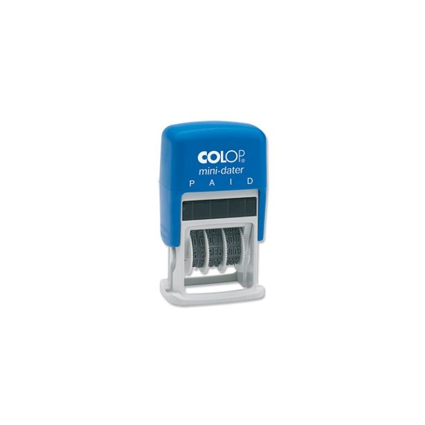 Colop Self-Inking Mini Text and Date Stamp "RECEIVED" or "PAID"