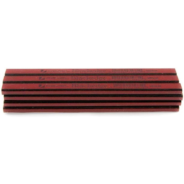 Rexel Blackedge Carpenters Pencil Red Medium Pack of 6