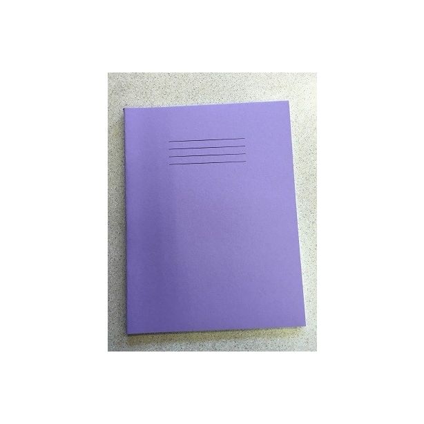 Rhino 9 x 7 inch 10mm Squares Exercise Book, Lilac Cover, Pack of 10