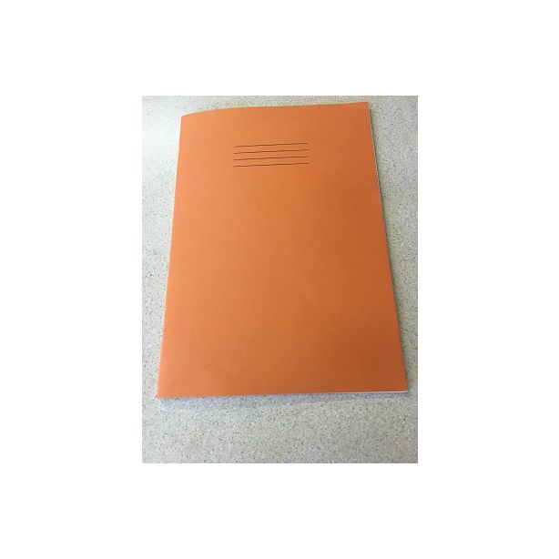 Rhino 9 x 7 inch Maths Exercise Book, 5mm, Orange Cover