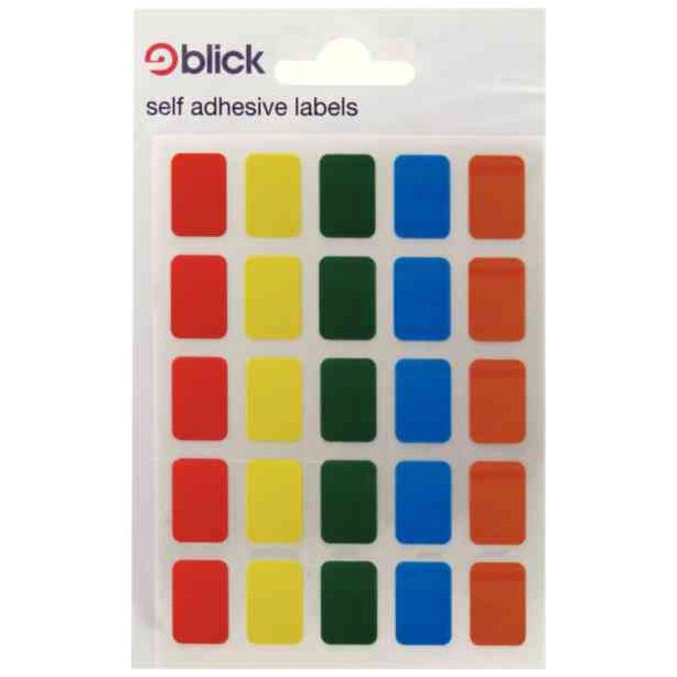 Coloured Rectangular Labels