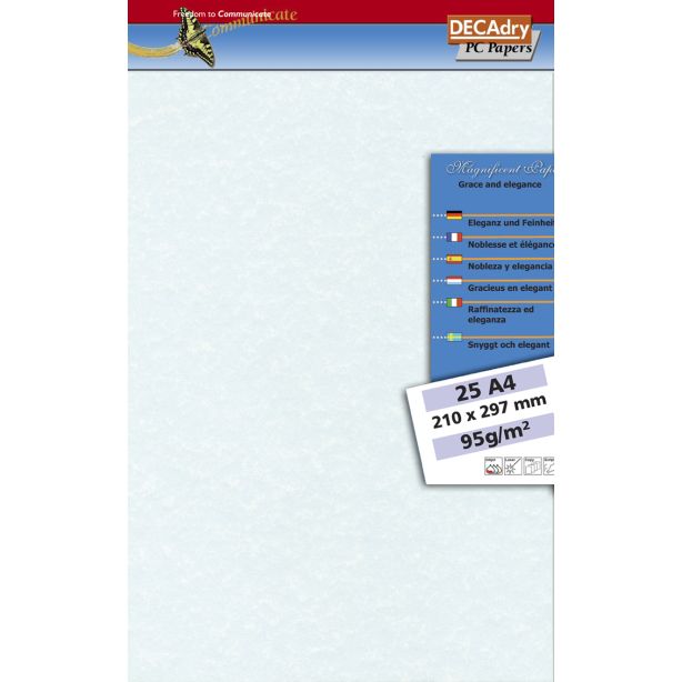 Decadry Blue Parchment Paper A4, 95gsm, Pack of 100