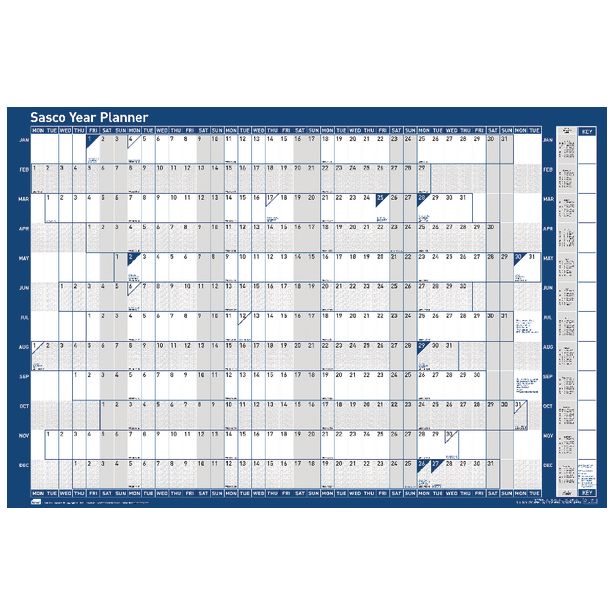 Sasco Year Planner Unmounted 2025