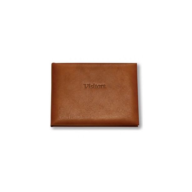 Vintage Hide Leather Visitors Book