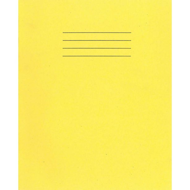 Rhino 9 x 7 inch Ruled Exercise Book, Yellow Cover, Pack of 10