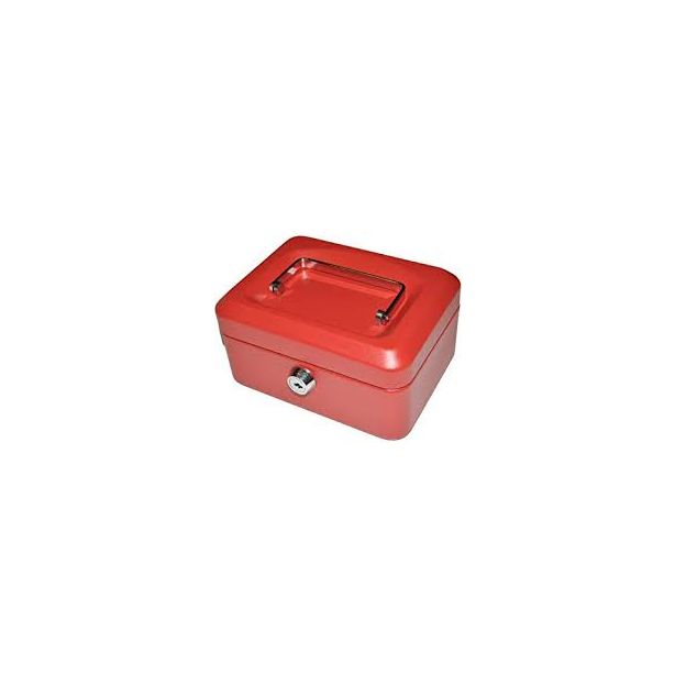 Zip Red Cash Box, 12 inch, 320 x 225 x 90mm