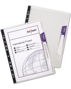 Snopake TabFile Ringbinder Wallet, A4, Clear