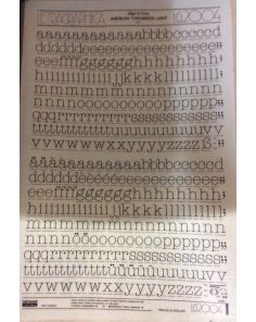 Letraset Letragraphica 2004 48pt. American Typewriter Light 12.3mm