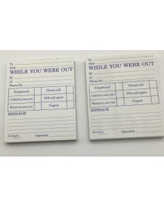 2 x Telephone Message Pads, 120 x 100mm, 80 Sheets per pad