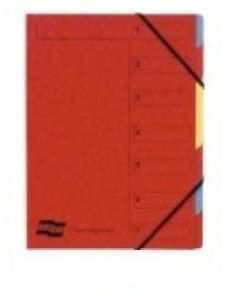 Europa Elasticated 7 Part Organiser Red