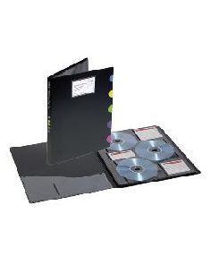 Snopake Eligo CD Display Book, A4, 24 CD pockets, Black