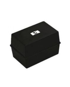 Q Connect Card Index Box, 6x4 inches: Black