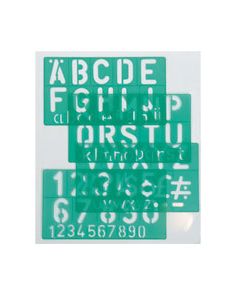 Linex Lettering Stencils 5-100mm