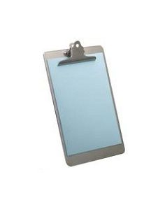 M A Lloyd Aluminium Clipboard, Foolscap, Grey