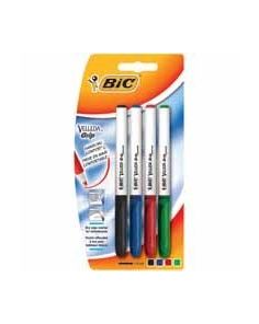 Bic Velleda Whiteboard Grip Markers. Assorted Pack of 4