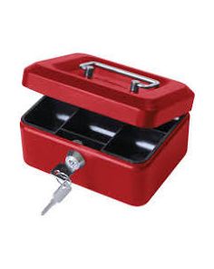 Cash Box, 8 inch, 200 x 160 x 90mm, Red