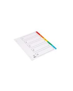 Q Connect White Board Multi-Colour Tabbed Indexes