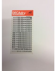 Decadry Transfers No7, 24pt, 6mm, 0.236inch, Black