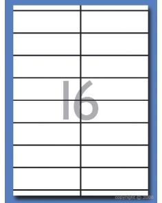 Decadry Labels, Sheet of 16 with Square Corners