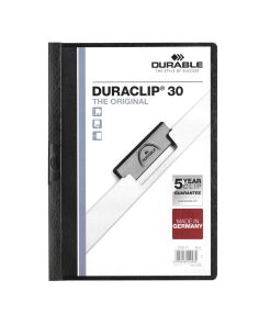 Duraclip File, A4, 3mm, Black, Pack of 25