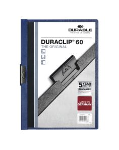 Duraclip File, A4, 6mm, Dark blue, Pack of 25