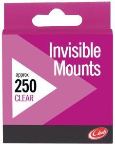 Invisible Mounts No Mess Instant Fixing Easy to Use Pack of 250