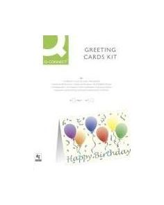 Q Connect Greeting Card Kit A5 Scored 170gsm White Pack of 20 Sheets & 20 Envelopes