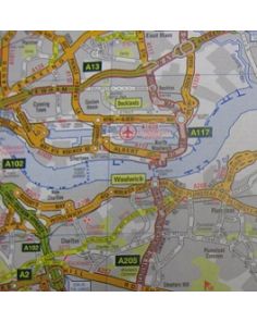 A-Z Road Map of the M25 Area, Double Sided with Street Index on Reverse, 900 x 1150mm, Edition 4 2000