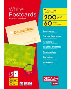 Decadry Post Cards, 200gsm, Pack of 60