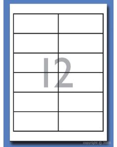 Decadry Labels, Sheet of 12 with Square Corners