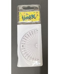 Linex Semi-Circular Protractor Clear Plastic 10cm 180 Degree