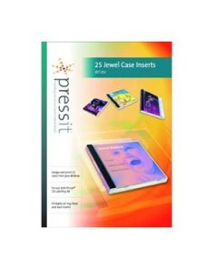 Pressit  Jewel Case Inserts. White. Pack of 25