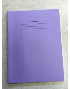 Rhino 9 x 7 inch 10mm Squares Exercise Book, Lilac Cover, Pack of 10