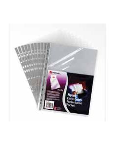 Rexel Nyrex Reinforced A4 Presentation Pockets, Pack of 25 