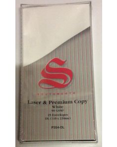 Southworth Laser & Premium Copy Envelopes. White. DL. 90gsm. Pack of 25