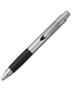 Uni-Ball Jetstream SXN310 Silver/Black Retractable Rollerball, Black Ink, Each