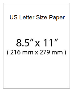 US Letter Size Paper 216x279mm 80gsm White Pack of 50 sheets