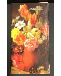 Address Book, 154mm by 82mm, Flowers Picture Cover