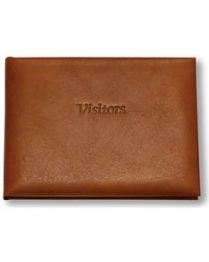 Vintage Hide Leather Visitors Book