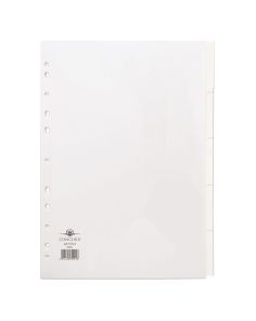 Concord Subject Divider. White. A4 11 holes. 5 Part