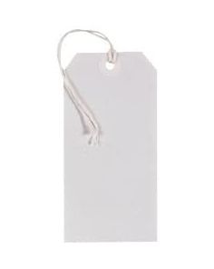 Zip Strung Tags. 120 x 60mm. Pack of 250. White