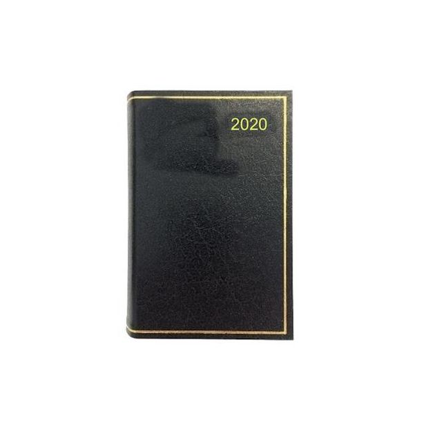 Dataday Mini Pocket Diary, Week to View, 312, 76x51mm, Black, 2020