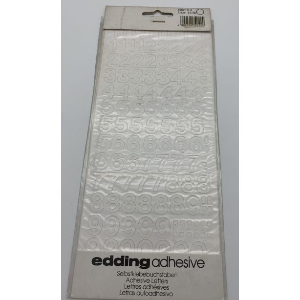 Edding Adhesive White Numbers 15/80 15mm