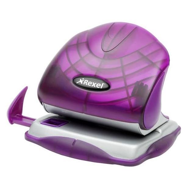 Rexel 2 Hole Punch, S215P, Translucent Purple