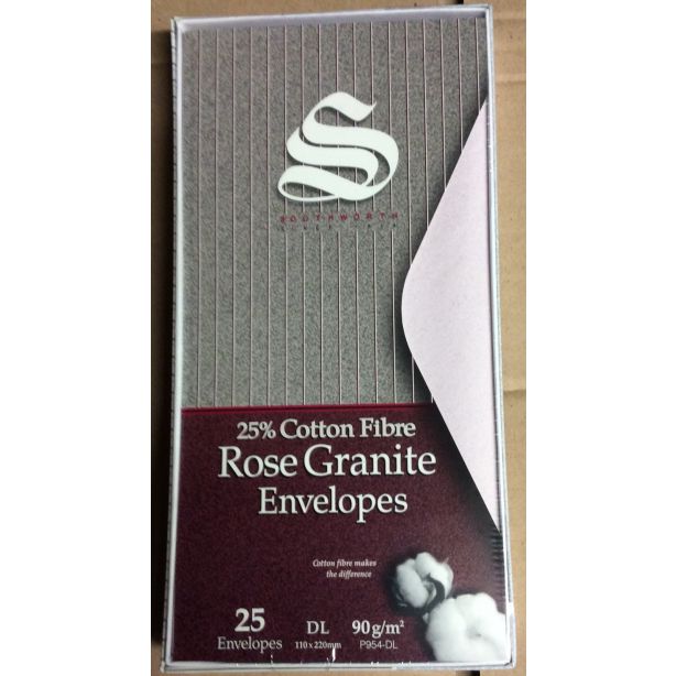 Southworth Granite Rose 25 DL Envelopes 