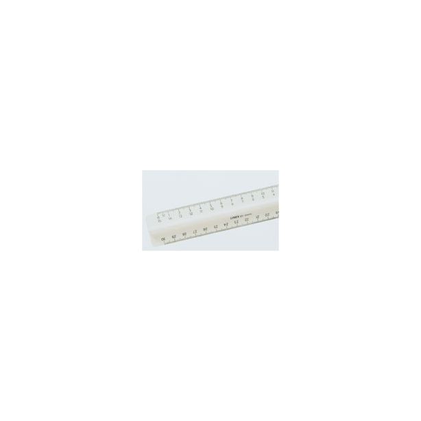 Linex Ruler With Grip, 30cm, 2 Bevels